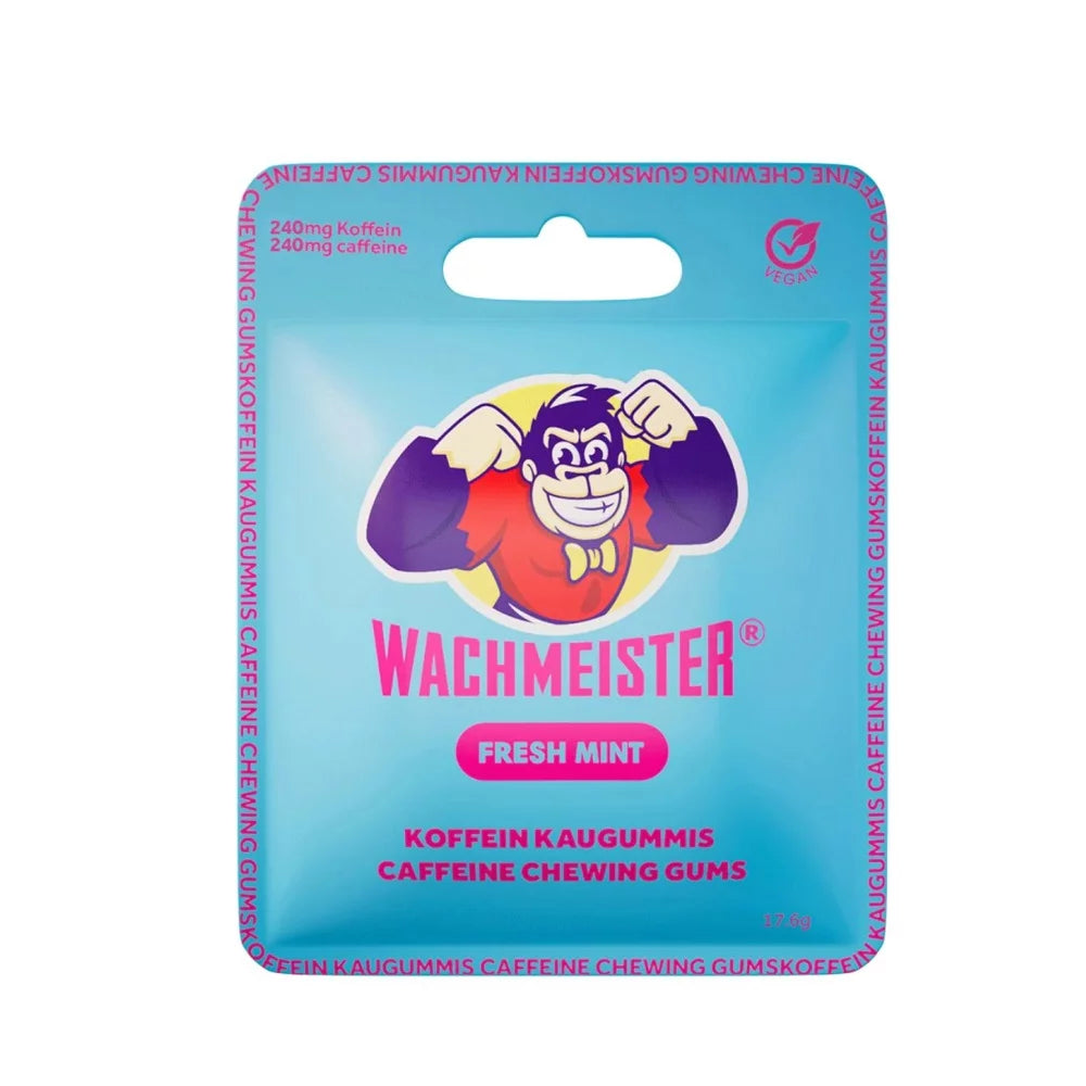 Wachmeister Koffein Kaugummi Fresh Mint 17,6g