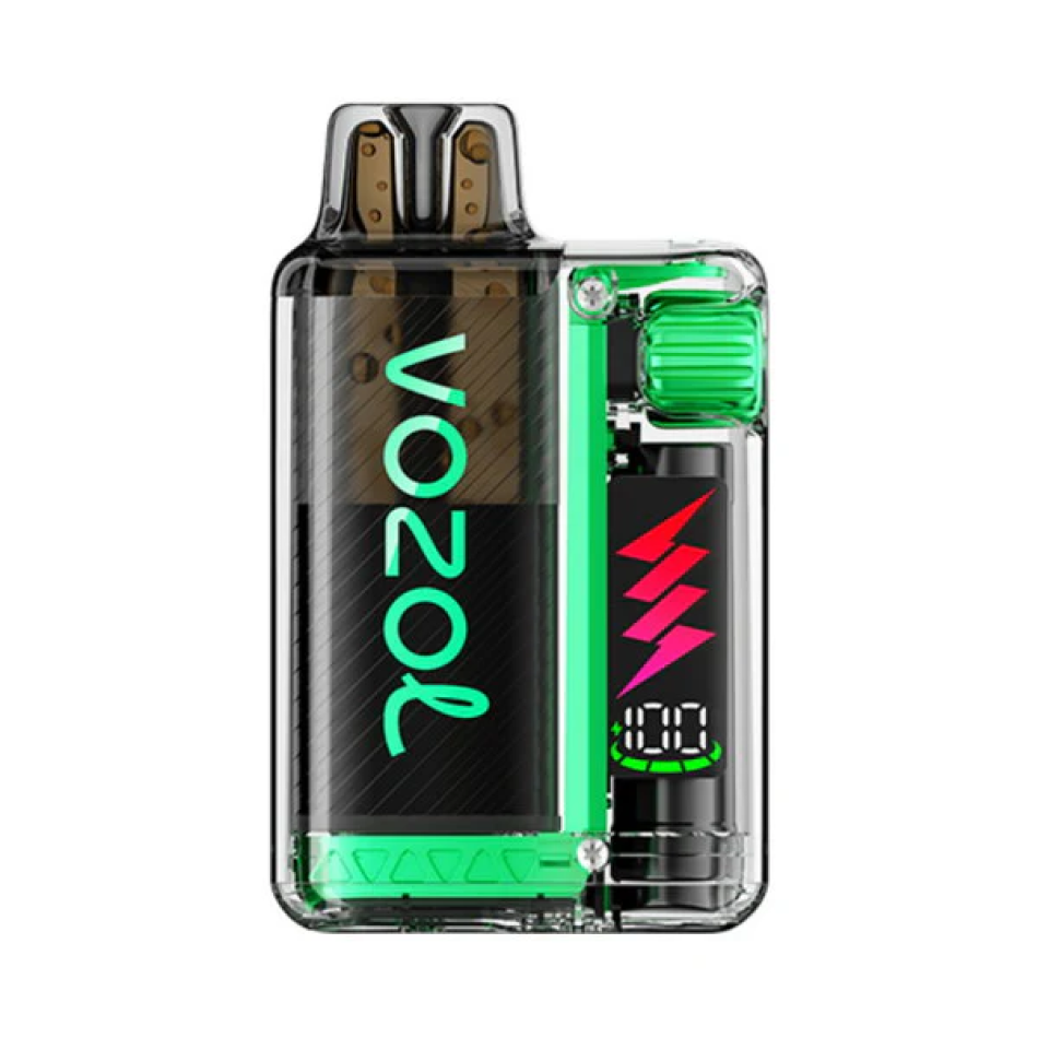 Reusable Vozol Vista Plug VZBULL 15k vape system with preinstalled pod and tax banderole.
